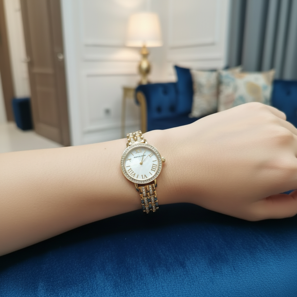 Eleganza Qadın Saatı - Qızılı Daşlı