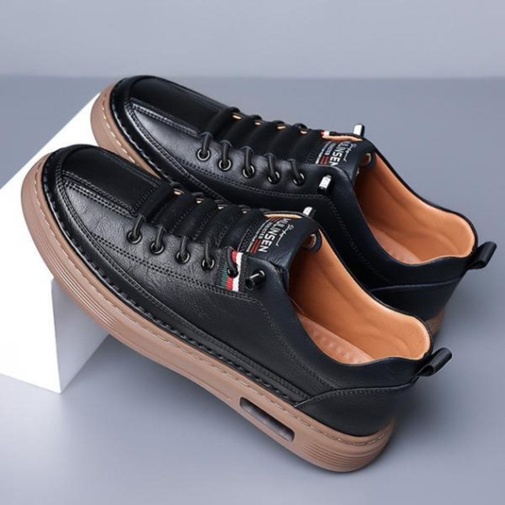 Casual Leather Sneaker – Black