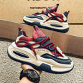 BUD Chunky Sneaker – Beige/Red/Navy