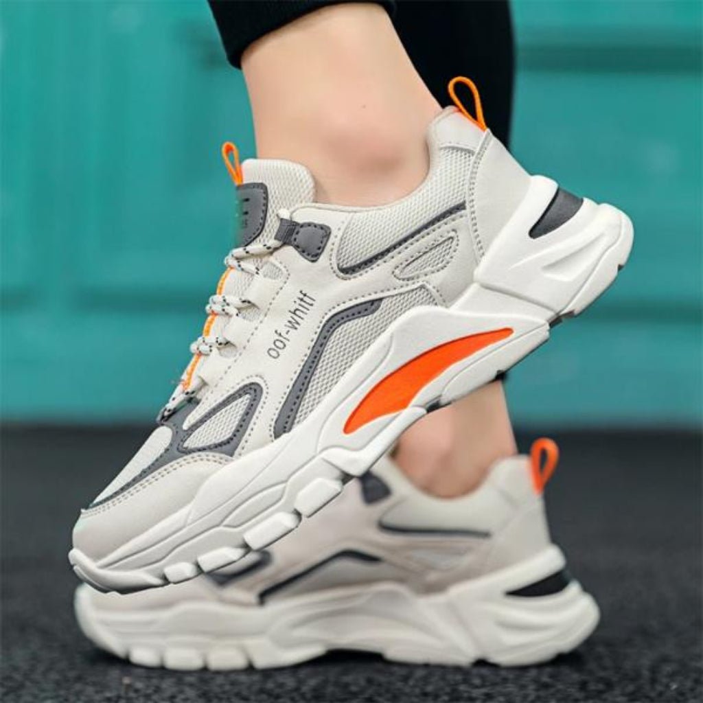 OUTWIT Chunky Sneaker – Cream/Orange