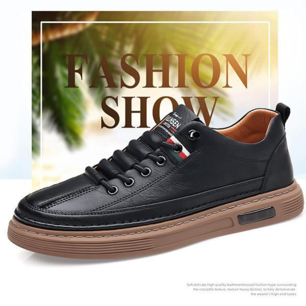 Casual Leather Sneaker – Black