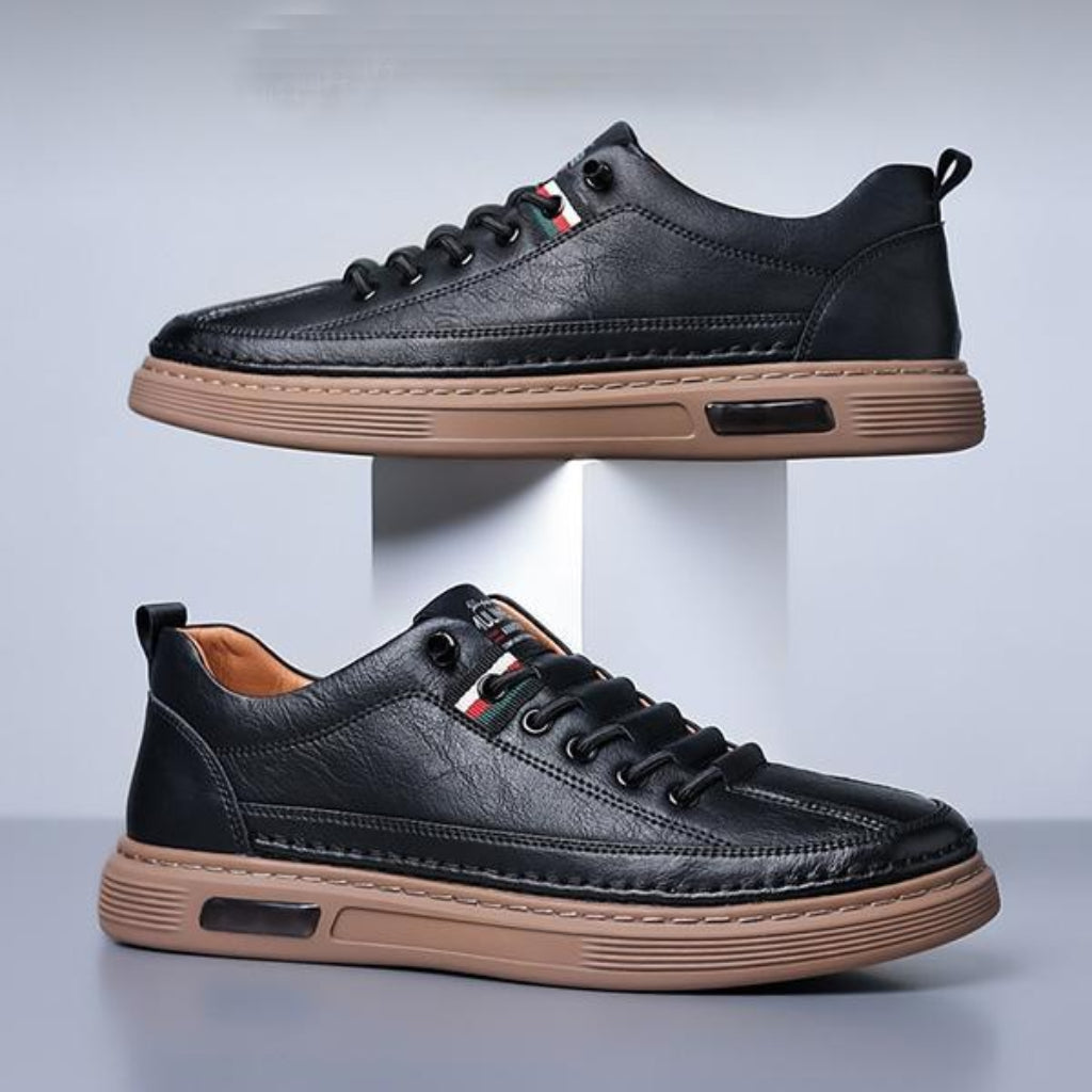 Casual Leather Sneaker – Black