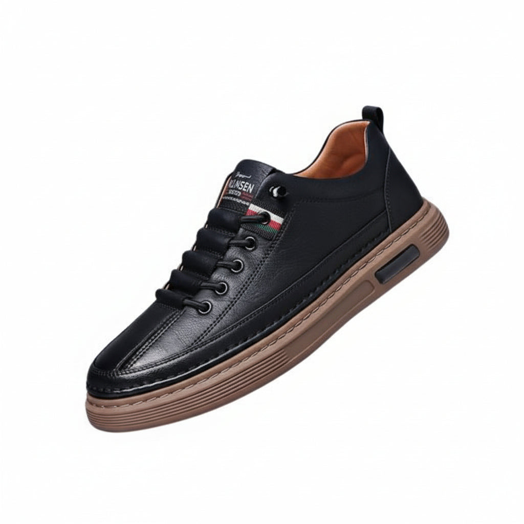 Casual Leather Sneaker – Black
