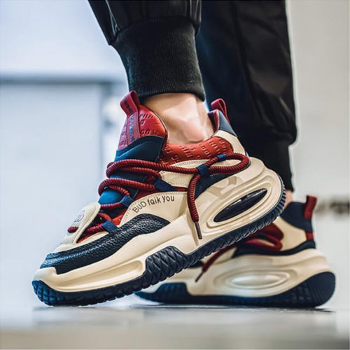 BUD Chunky Sneaker – Beige/Red/Navy