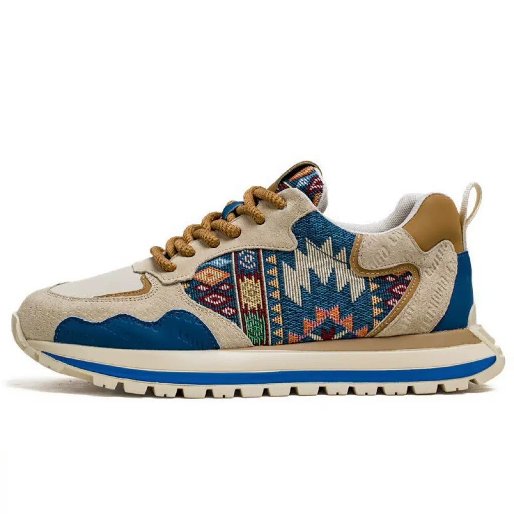 Ethnic Pattern Sneaker – Blue Bohemian Style