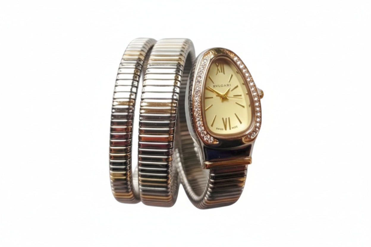 Bvlgari Qadın Saatı - Qızılı Daşlı